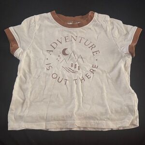 Rylee + Cru Adventure Graphic Tee - Cream and Brown